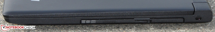 Right side: DVD burner, slot for a Kensington Lock