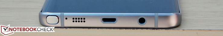 Bottom: S Pen slot, Microphone, Speakerphone, Micro-USB 2.0, 3.5 mm audio