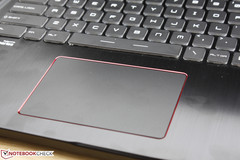 Red trimmed touchpad