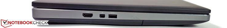 Lato sinistro: HDMI, mini DisplayPort, USB 3.0