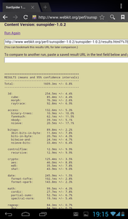 Sunspider Benchmark