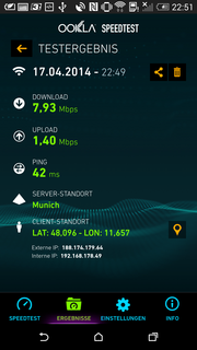 Il modulo WLAN non solo ha un buon segnale, ma può usare anche tutta la velocità di una connessione 8 Mbps.