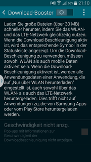 Novità: il Download Booster, che combina l'LTE e la WLAN per consentire un download più veloce.