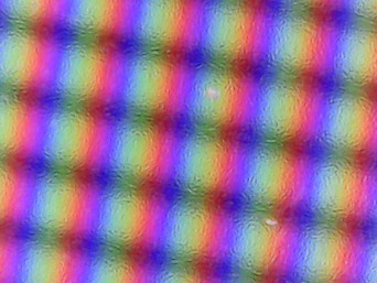 Subpixel array. La camera è messa a fuoco per mostrare il pannelo semilucido