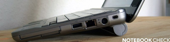 Lato Destro: ExpressCard, SD Card, USB, LAN, Alimentazione, Kensington Lock