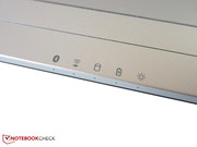 Cinque LEDs di stato sotto il touchpad.