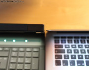 Copertura del display della workstation 17" HP (Dreamcolor 2) vs MacBook Air.