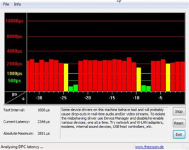 DPC Latency Checker durante un download da Steam