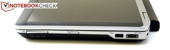 Lato Destro: ExpressCard/34, WiFi-transmitter, USB 3.0, eSATA-USB-2.0-combinata