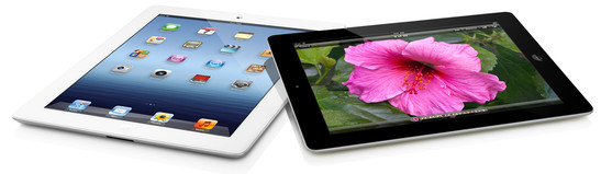 Apple: iPad 3 nero e bianco