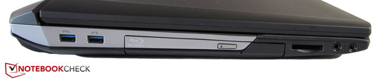 Lato Sinistro: 2x USB 3.0, masterizzatore Blu-ray, card reader, microfono, cuffie