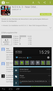 Le notifiche scompaiono nella parte inferiore destra del tablet.