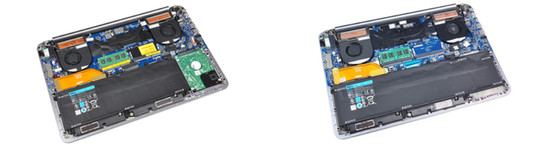 Batteria da 61 Wh vs. 91 Wh: non c'è spazio per un drive da 2.5"