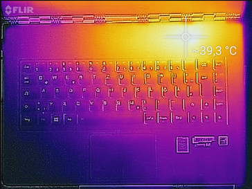 Temperature distribution top (load)