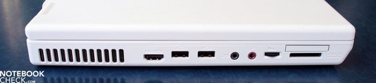 Lato Sinistro: HDMI, 2x USB 2.0, Audio (S/PDIF), ExpressCard, SD Cardreader