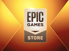 Cinque giochi sono attualmente disponibili per essere richiesti gratuitamente sull'Epic Games Store, con il logo raffigurato.