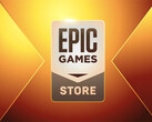 Cinque giochi sono attualmente disponibili per essere richiesti gratuitamente sull'Epic Games Store, con il logo raffigurato.