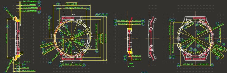 Un documento della FCC relativo allo smartwatch con numero di modello A2294 include questo diagramma. (Fonte: FCC ID.io)