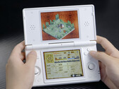 L'Anbernic RG DS che gioca a Mercenaries Saga 2, un gioco per Nintendo 3DS. (Fonte immagine: Anbernic - modificato)
