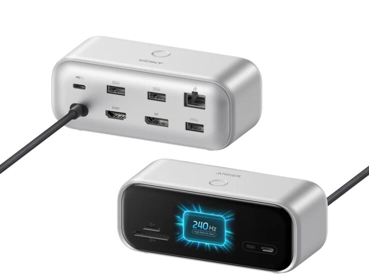 La versione argentata di Anker Nano USB-C Hub (10-in-1, 240Hz, Display)