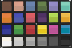 ColorChecker Passport: il colore inferiore è quello di riferimento.