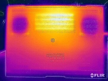 Test di sollecitazione delle temperature superficiali (in basso)