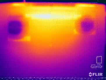 Temperature superficiali durante lo stress test (in basso)