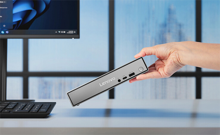 Il ThinkCentre Neo 50q Gen 7 misura 240 x 250 x 186 mm.