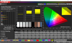 ColorChecker (gamma di colore target P3) – misurata da 5 cm