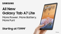 Il Galaxy Tab A7 Lite ottiene nuovi annunci. (Fonte: Samsung)