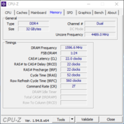 CPU-Z - memoria