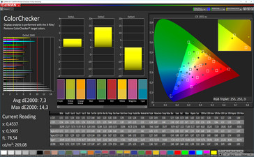 CalMAN: colori misti - True Tone abilitato; 15-20 lux; spazio colore target sRGB