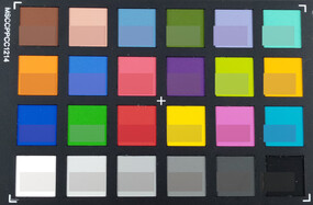 ColorChecker: Il colore target viene visualizzato nella metà inferiore di ogni campo.