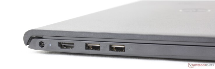 A sinistra: adattatore AC, HDMI 1.4, 2x USB-A 2.0