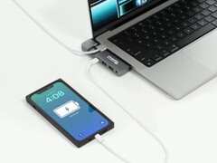 L&#039;hub USB-C 5-in-1 di Plugable supporta la connessione a un display 6K@60Hz. (Fonte: Plugable)