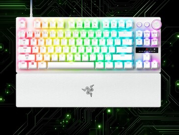 Tastiera da gioco Razer Huntsman V3 Pro TKL 8KHz in bianco (Fonte immagine: Razer PR con modifiche)