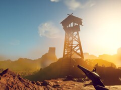 Un'immagine modificata che mostra una torre in Survival: Fountain of Youth.