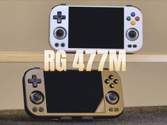 Anbernic probabilmente rilascerà l'RG477M nei due colori mostrati prima della fine del mese. (Fonte: Anbernic)