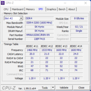 Informazioni sul sistema: CPU-Z SPD