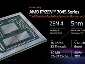 AMD Ryzen 9 7945HX dispone di 80 MB di cache L2 + L3 combinata. (Fonte: AMD)