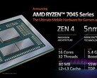 AMD Ryzen 9 7945HX dispone di 80 MB di cache L2 + L3 combinata. (Fonte: AMD)