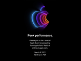Apple's "Peek Performance" evento si terrà presto (immagine via Apple)