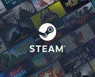 Il logo di Steam, con un assortimento di miniature di giochi.