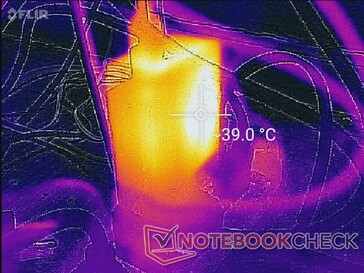 Adattatore AC dopo un'ora di carichi pesanti