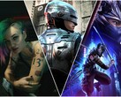 Cyberpunk 2077, RoboCop: Rogue City, Ninja Gaiden 4 (da sinistra a destra).