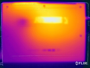 Temperature superficiali durante lo stress test (in basso)