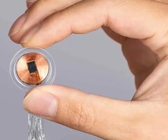 Un chip cerebrale Neuralink (Fonte: Neuralink)