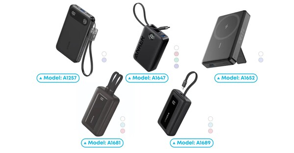 Anker ha dovuto richiamare diversi modelli dei suoi power bank. (Fonte: Anker)