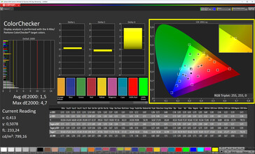 Colori (True Tone disattivato, spazio colore di destinazione: sRGB)