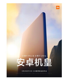 Xiaomi lancerà il Mi 11 Pro e il Mi 11 Ultra il 29 marzo in Cina. (Fonte: Xiaomi)